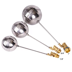 Brass Water Float Ball Valve Copper Valve Water Tank Liquid Level Control Toilet Valve for Industry 1/2