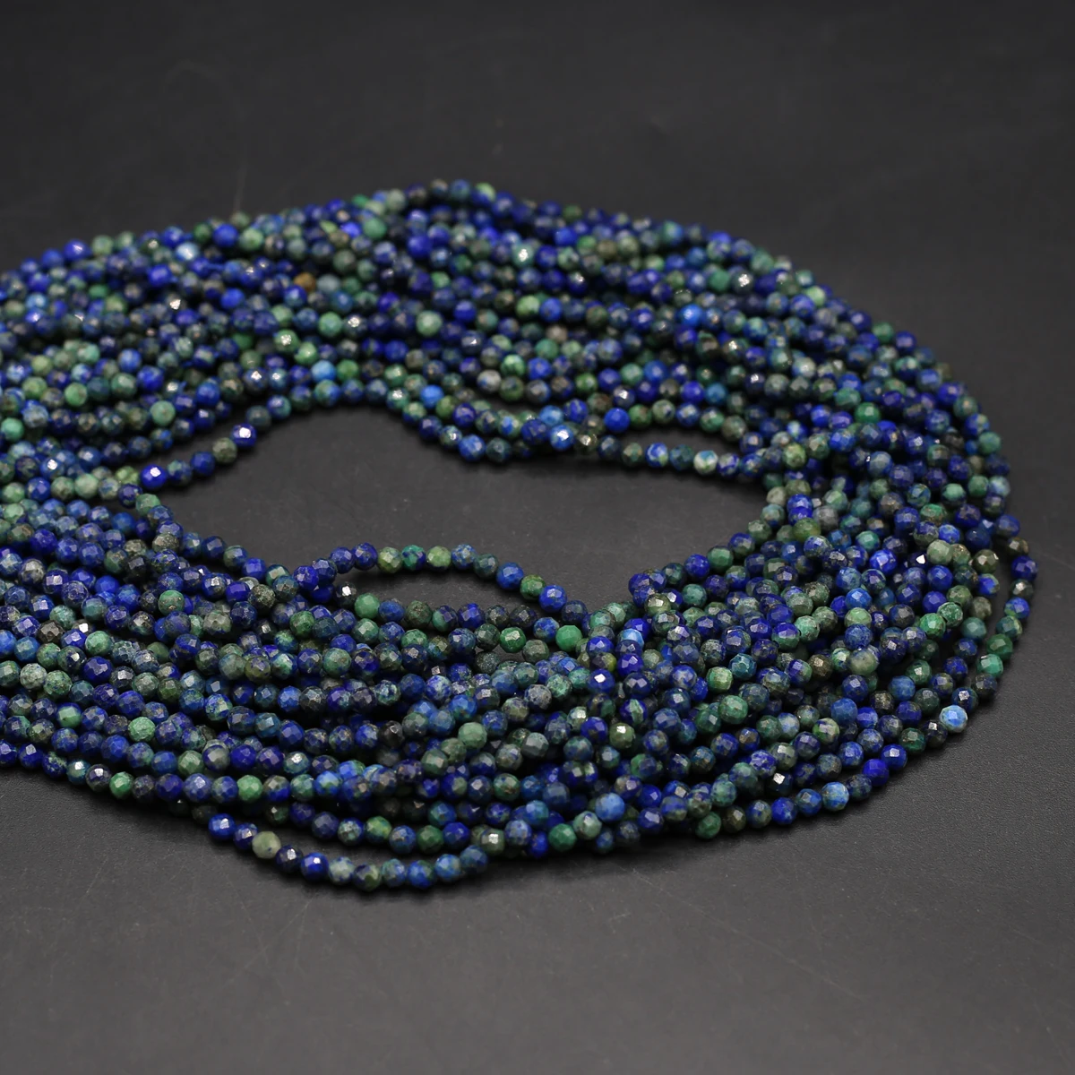 Natural Stone Faceted Beaded Lapis Lazuli Gemstone Isolation Loose Beads for Jewelry Making Diy Necklace Bracelet Accessories