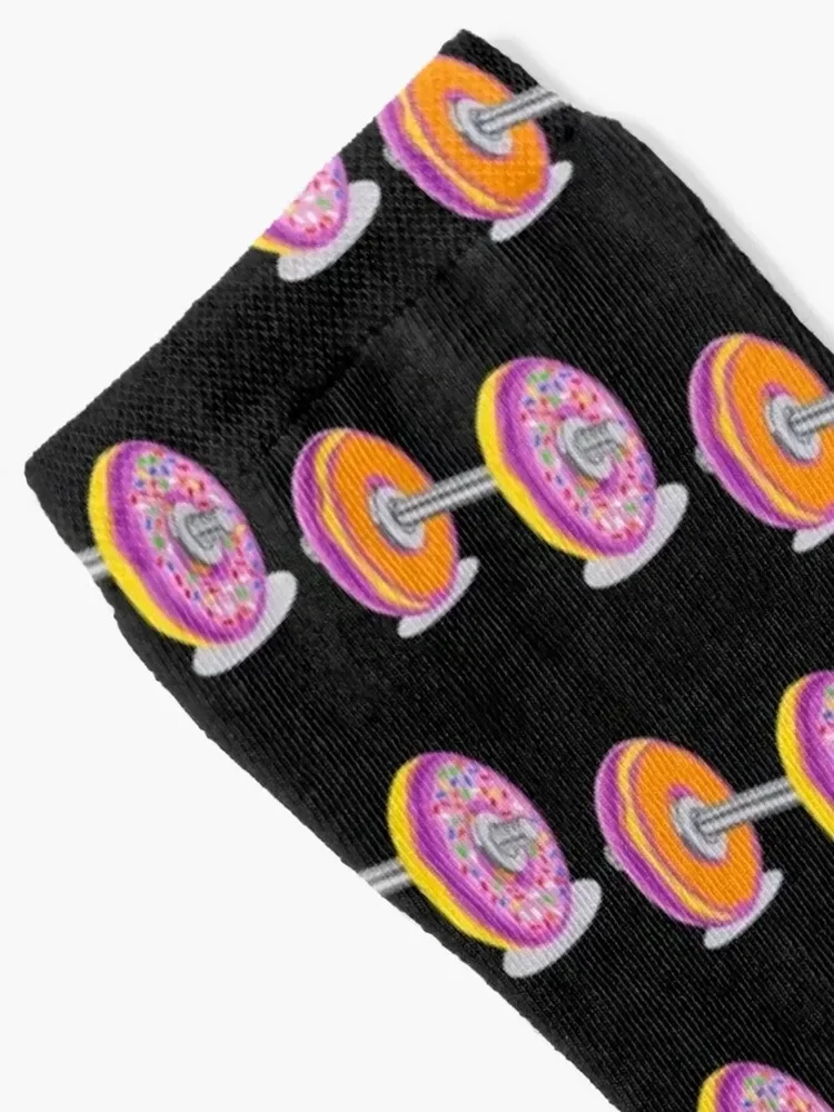 HOMER DONUT & BARBELL GYM MASHUP Socks Heating sock FASHION custom designer Ladies Socks Men's