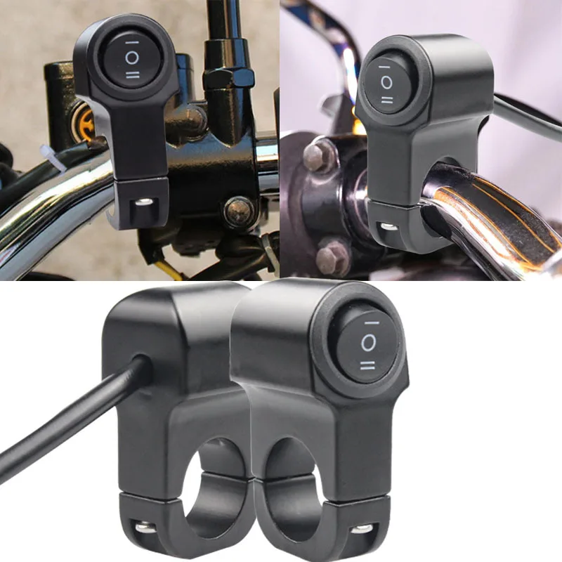 12V Motorcycle Handlebar Headlight Switch ON/OFF Switch Spotlights Signal Converter Turn Signal Toggle Switch Controller Button