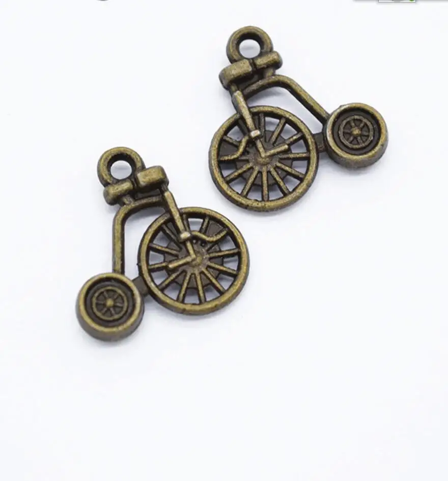 16pcs NICE Charms Bike Bicycle 17*16mm Tibetan Bronze Silver Nice Pendants  Jewelry Making DIY Handmade Craft Pendant F0857