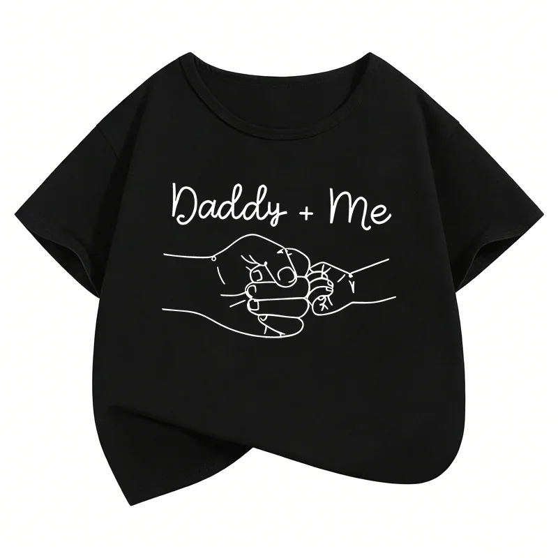 Daddy Love Me Lustige T-Shirts Schönes Kinder-T-Shirt für Jungen und Mädchen, Sommer, Frühling, lässiges Top-T-Shirt