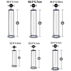 Accessories Penis Pump Cylinder Sealed Sleeve for Dick Extender Enlargement Vacuum Pumps Masturbator Ring Flask Part Replacement