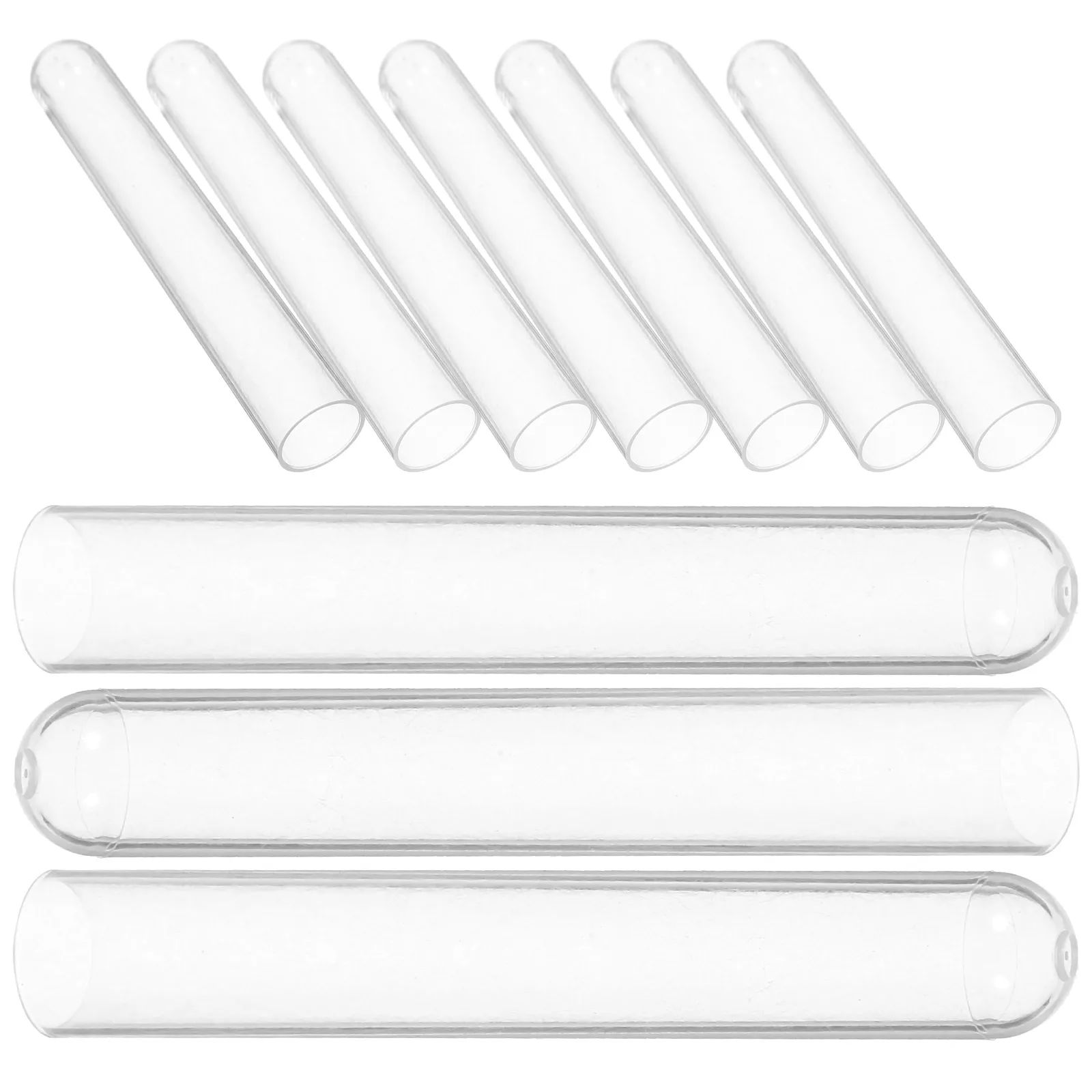 

10pcs Plastic Test Transparent Sturdy Laboratory Storage Tubes For Science Experiment Liquid Use Centrifugal