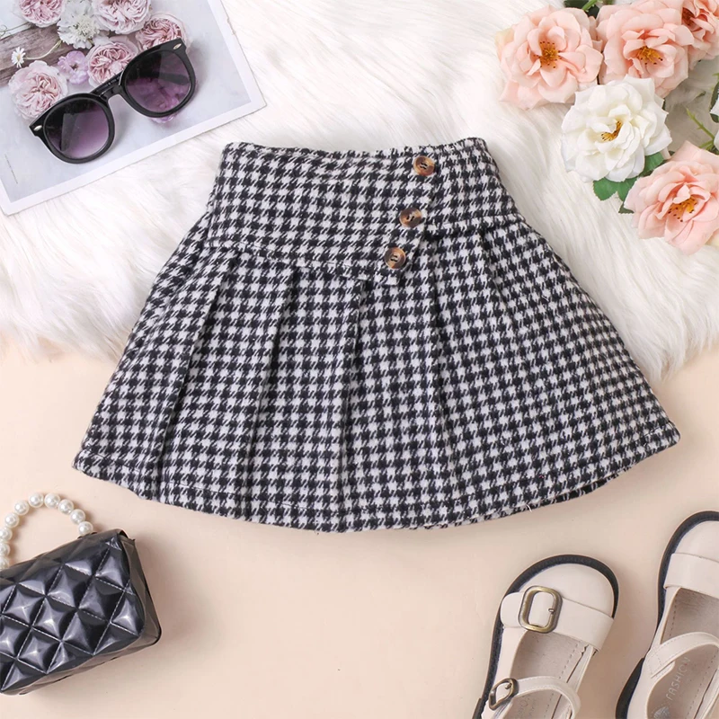 2024 Children Clothes Girl Long Sleeve Top & Casual Skirts Two-Piece Skirt Set Fashion Autumn Clothing For 1.5-6 Years Baby Girl