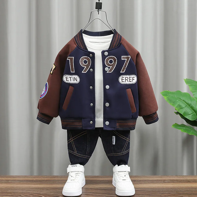 

2024 Autumn New Jacket Baseball Suit Clothes for Teen Quilted Coats Cotton Jacket Children's Bomber Tiny Kids Jackets Girl Boy