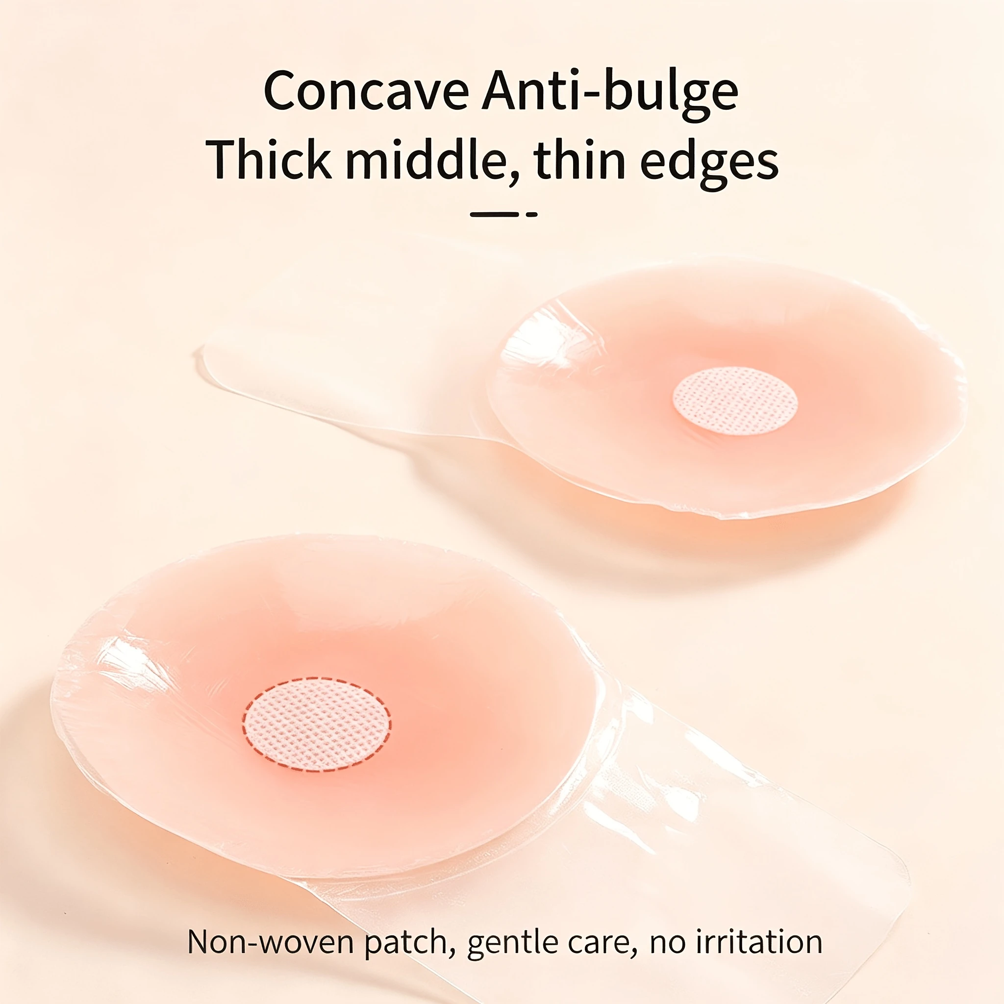 Invisible anti glare patch, circular and flower shaped, breathable and gathered chest patch, suitable for backless wedding dress