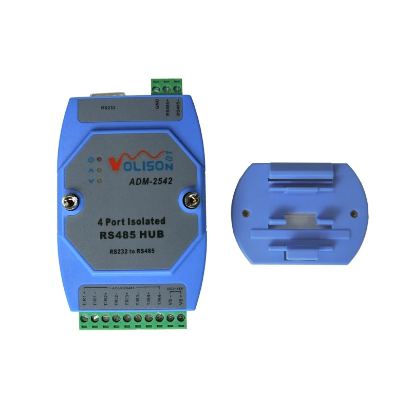 Four way isolation, 485 hub, 4 port, RS485 distributor, 1 point 4 shared device, relay support RS232