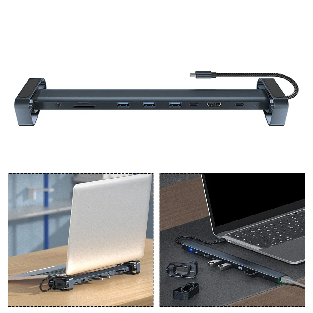 

Robust USB C Hub Adapter with Multiple Ports Including 4K HD Output and Fast Ethernet Connection for Ultimate Convenience