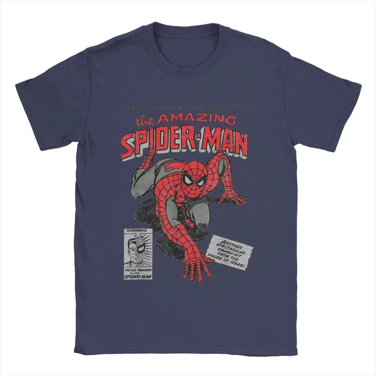 Spider-man Spiderman Movie Retro Comic Men T Shirts Creative Tees Round Neck T-Shirt 100% Cotton Birthday Present Tops image 2