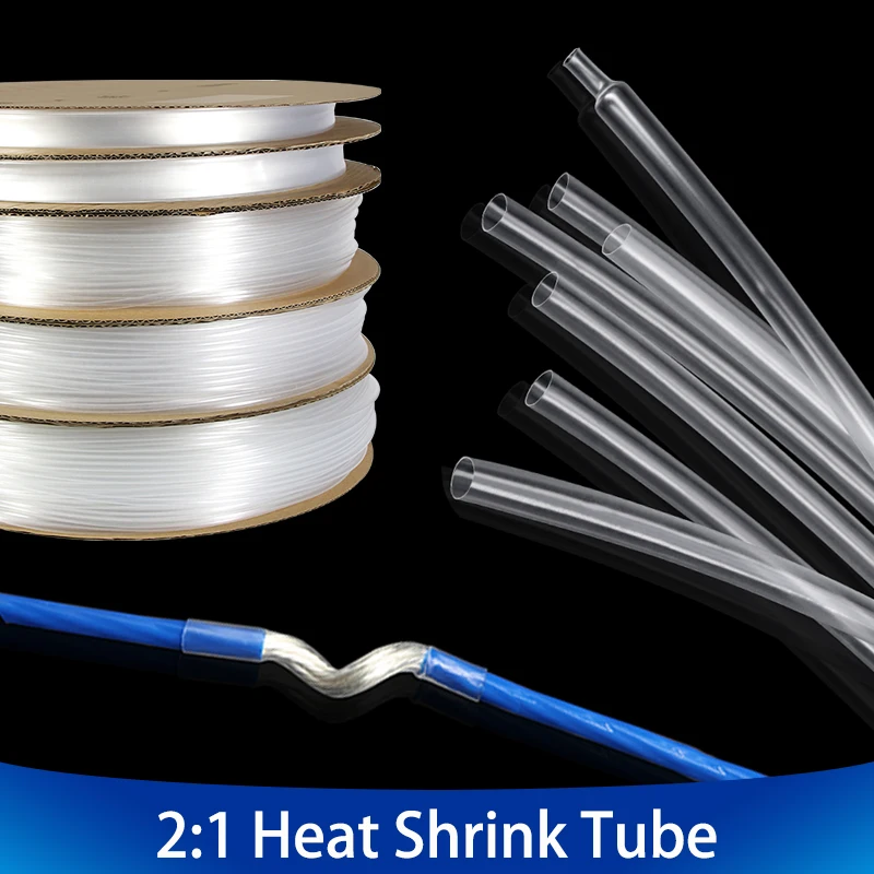 

1~10m Transparent 2:1 Heat Shrink Tube 1 2 3 4 5 6 7 8 10 12 14 16 20 30 40 50 60 80 100 150mm Polyolefin Cable Wrapping Sleeve