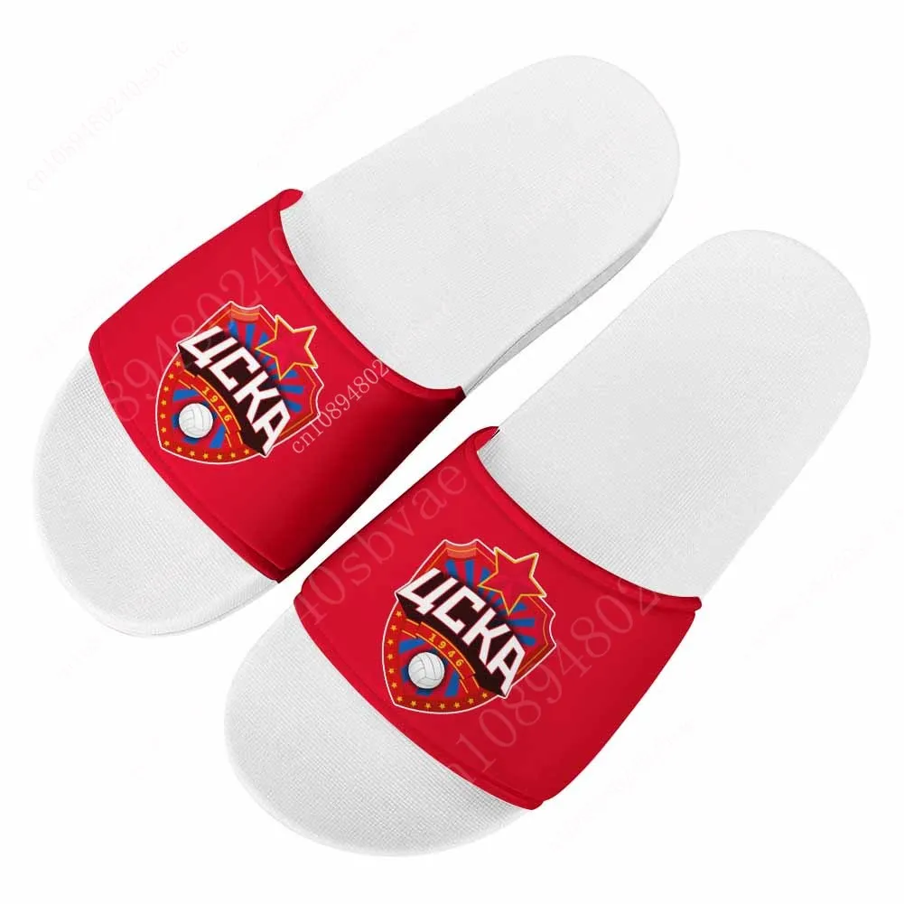 

ВК ЦСКА Москва VC CSKA Moscow Volleyball Slippers Home Sandals Water Shoes Men Women Teenagers Poor Sandal Custom Summer Slipper