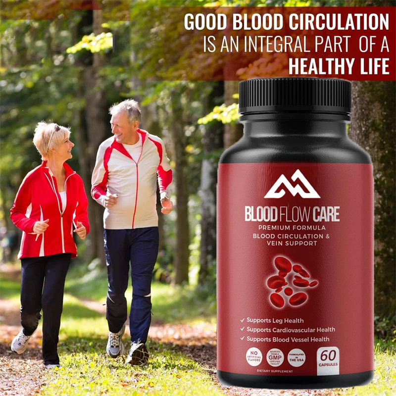 

Blood circulation supplement, 60 capsules, supporting leg veins, heart, blood vessels, and cardiovascular health