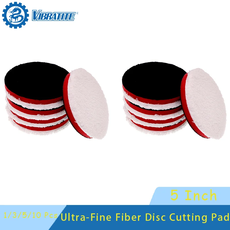 

5-дюймовый 1/3/5/10 шт. сверхтонкое волокно для резки дисков с крючком и петлей для тяжелого резака для полировки автомобиля, полировки и полировки