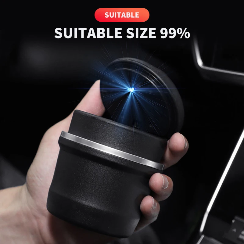 Car Cigarette Ashtray Cup With Lid With LED Light Portable For Mercedes Benz A180 A200 A260 W203 W210 W211 W204 C E S CLS