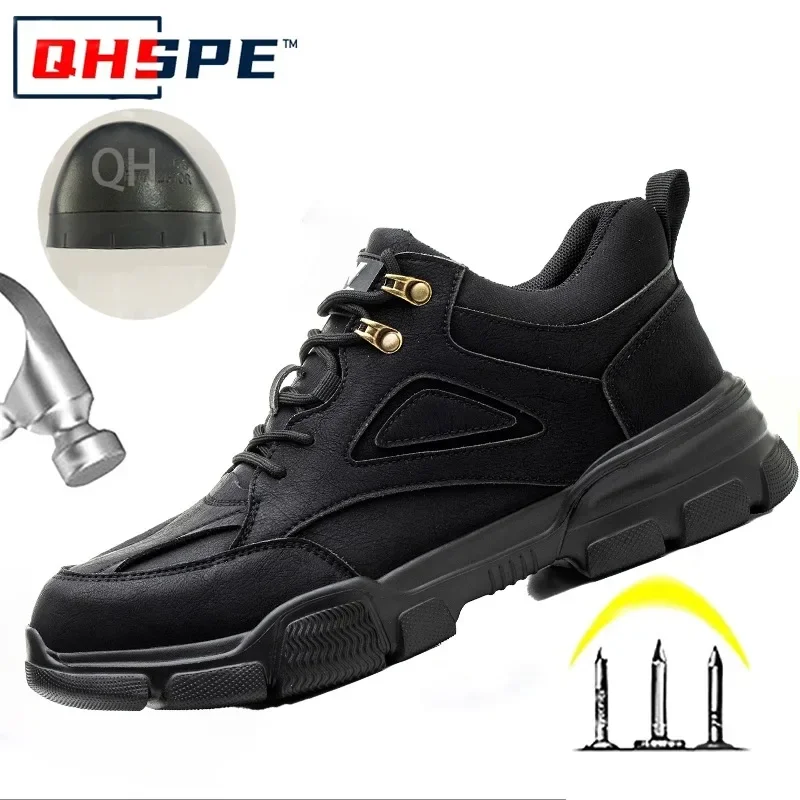 Steel Toe Protective Work Shoes Anti Smashing And Anti Piercing Comfortable Breathable Safety Footwear for Men And Women