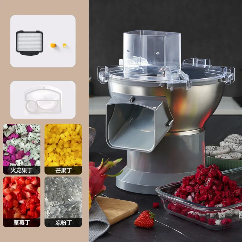 Dicing Machine Commercial Vegetable Fruit Mango Pineapple Large Feed Port Radish Potato Slice Both Soft and Hard Ingredients