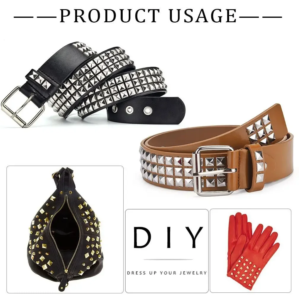 

Модные серебряные шипы в пятнах, металлические головки для ногтей, шляпы, сумки, съемные принадлежности для одежды, квадратные заклепки, швейный декор, шпильки «сделай сам»