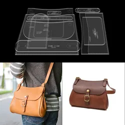 1Set DIY Acrylic Template Fashion Lovely Women's Shoulder Bag Leather Craft Pattern DIY Stencil Sewing Pattern 28cm*21cm*8.5cm