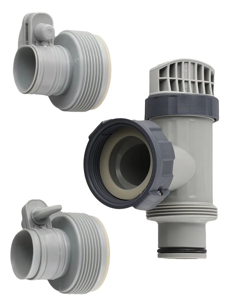 3 Piece Pool Plunger Valve and Type B Hose Adapter Kit Compatible with For Intex Above Ground Pools Easy Installation