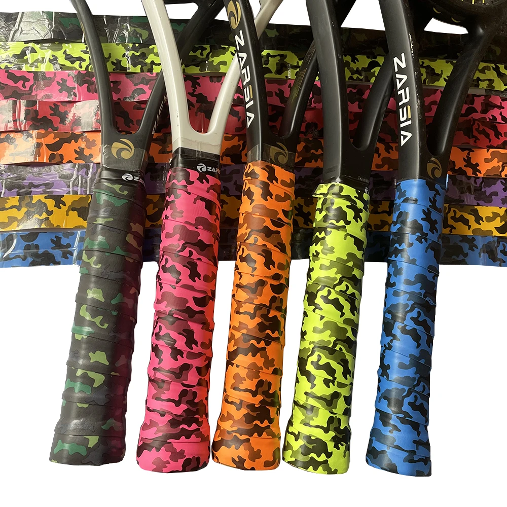 100pcs ZARSIA Various Printing Tennis Overgrips Tacky Camouflage Badminton Racket Grips Sweatbands Squash Absorbed Wraps Tapes