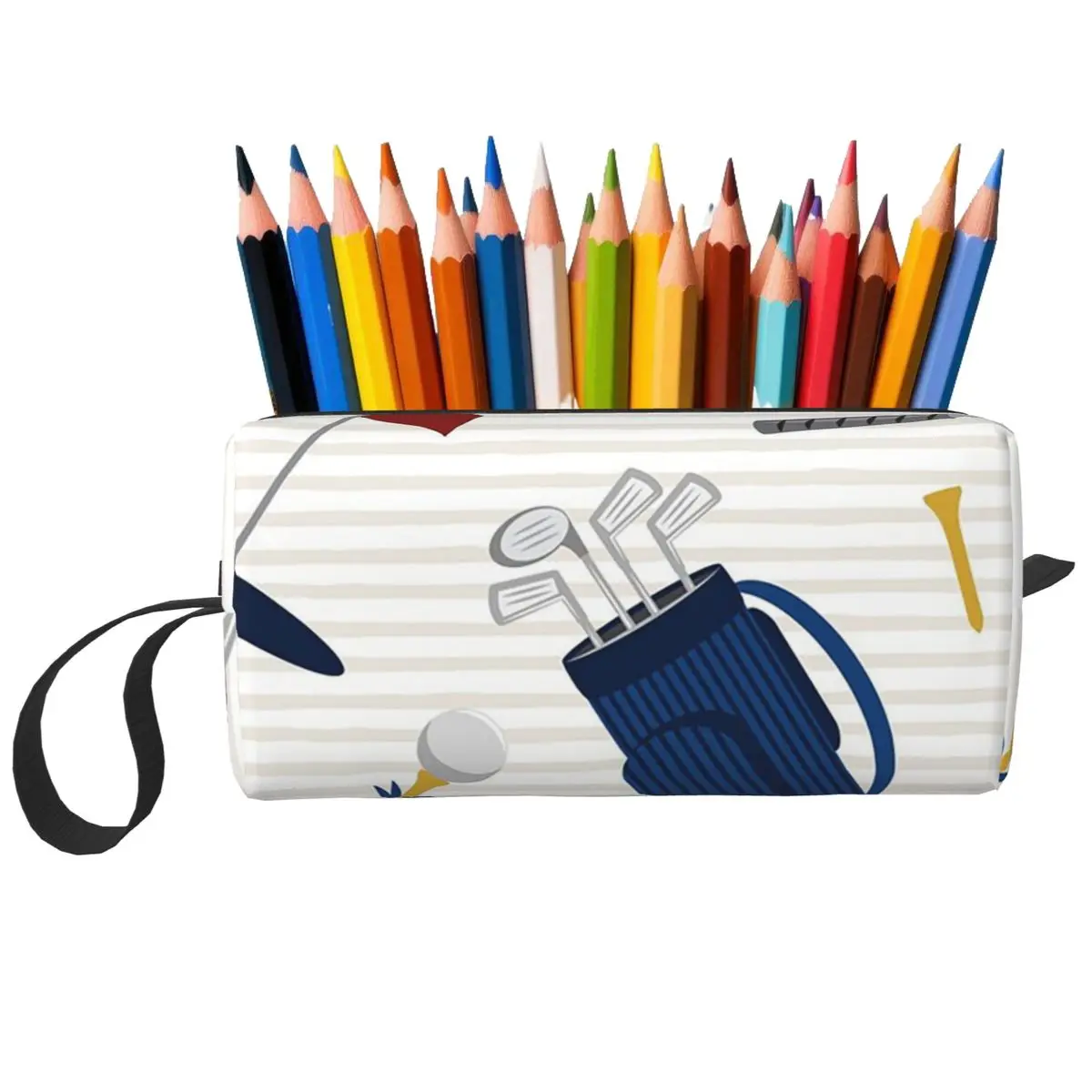 

Tee Time Golfing Гольф-клюшки и футболки Пенал для студентов Коробка для ручек Сумка-карандаш Канцелярские принадлежности Дорожная женская косметичка