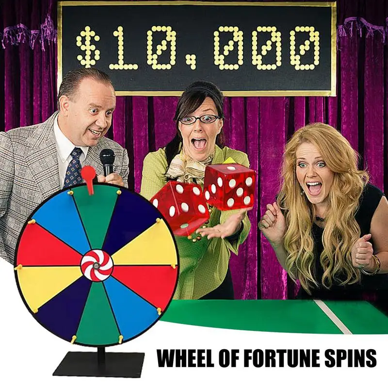 

Spinning Wheel For Prize Carnival Spin Game 11.8 Inch Roulette Spinner With Stand Fortune Prize Lucky Wheel Draw Spining toys