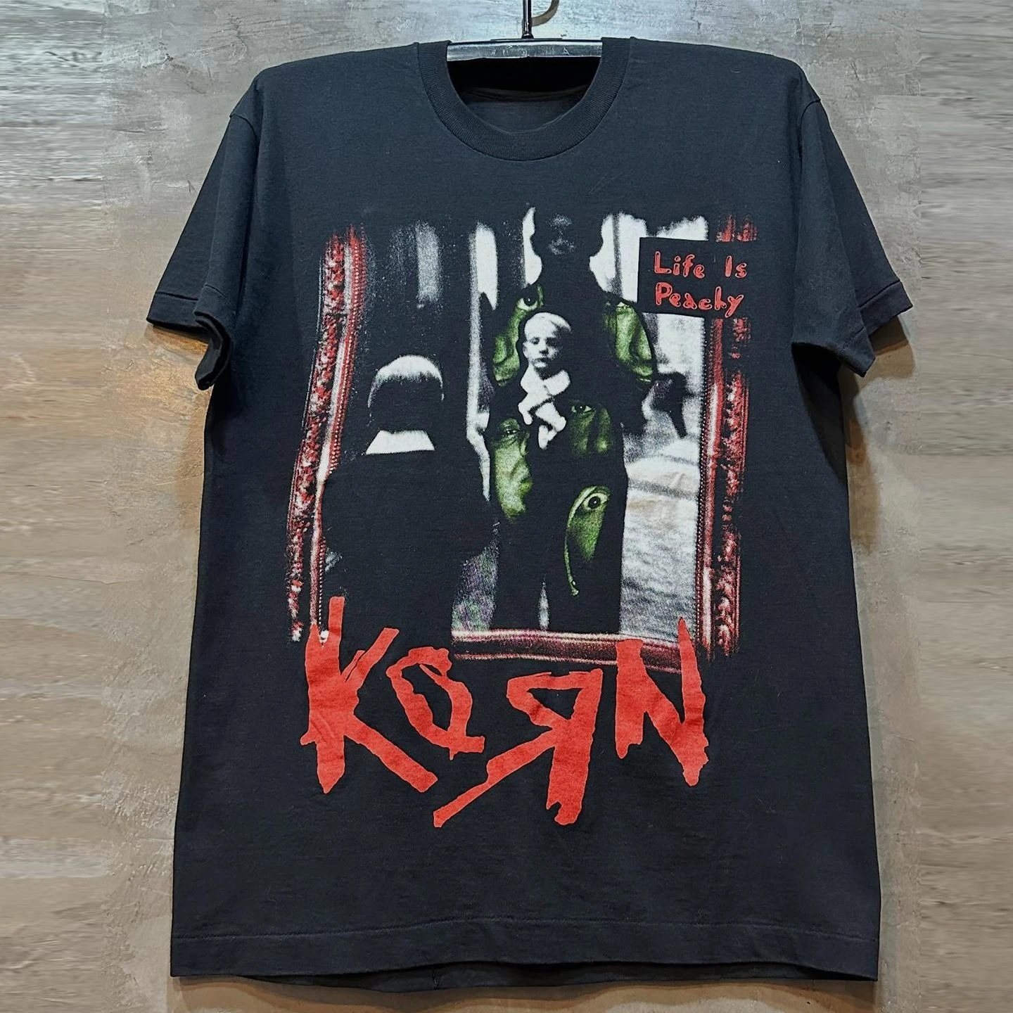 

Новый альбом с металлической лентой Korn Cohen, мужская летняя повседневная футболка с короткими рукавами, винтажная тяжелая модная брендовая американская футболка с половиной рукава