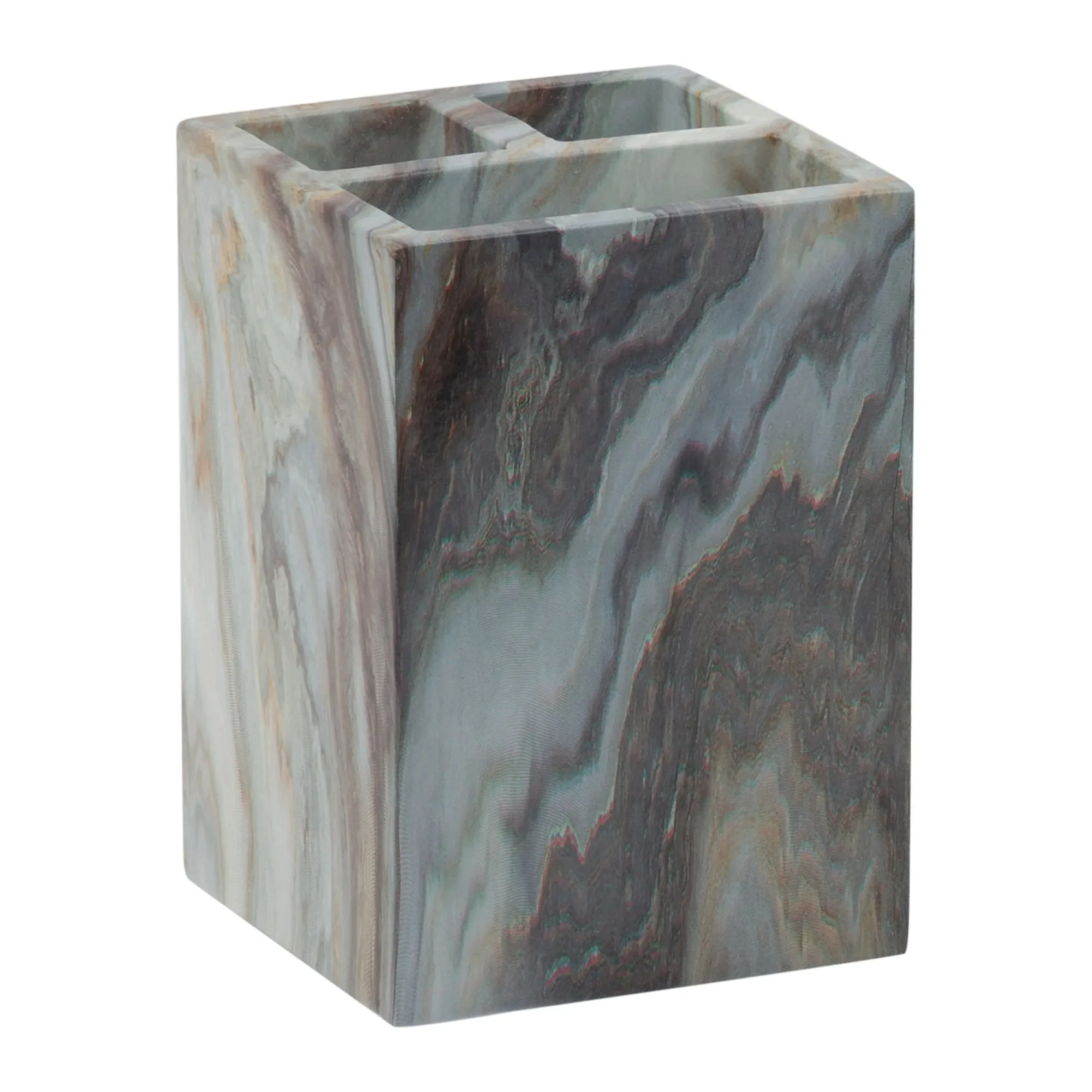 حامل فرشاة أسنان من البوليريسين المربع من ELLE Paris باللون العقيق