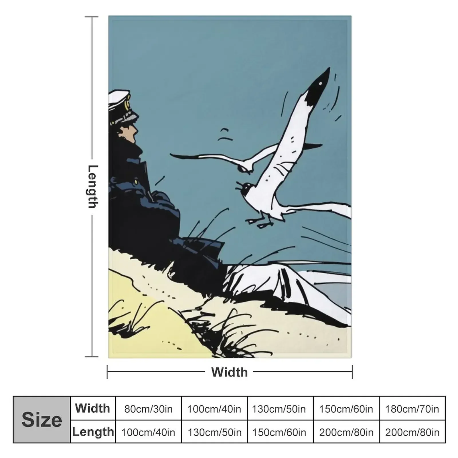 Corto Maltese on the shore Throw Blanket heavy to sleep Tourist Blankets Sofas Of Decoration Personalized Gift Blankets