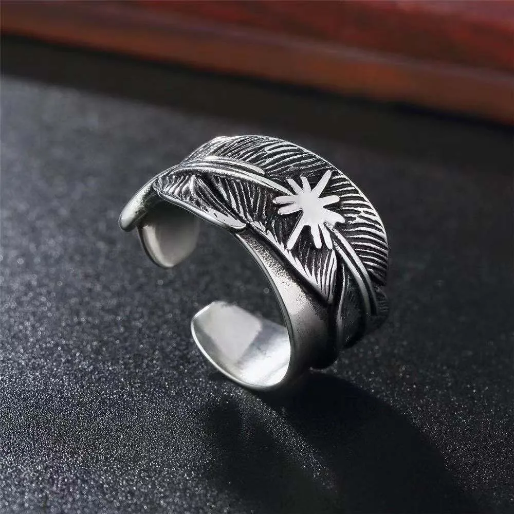 1pcs Hot Selling Fashionable And Creative open-end ring, Retro Trendy men's Domineering Personality Ring Single Punk Ring