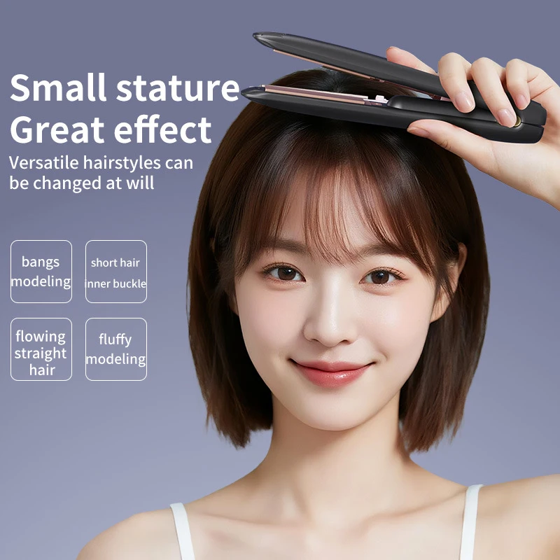 Hair straightener, bangs curling clip, straightening board, dual-use curling clip