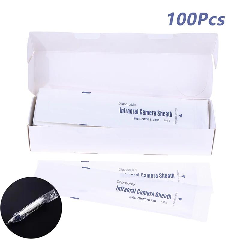 

100pcs/box Dental Intraoral Camera Sheath Disposable Protective Cover Intraoral Camera Sleeves Oral Endoscope Sheath Clinic