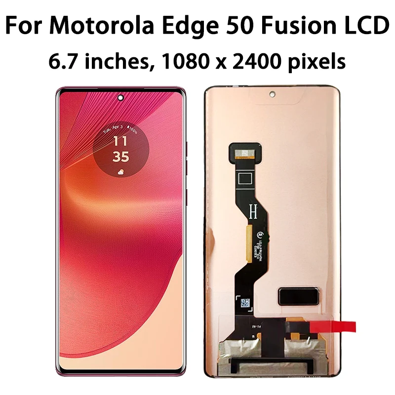 6.7'' P-OLED edge50Fusion Display For Motorola Moto Edge 50 Fusion LCD Display Touch Screen Digitizer Assembly With fingerprint