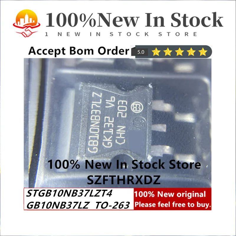 100% NEW ORIGINAL STGB10NB37LZT4 TO263 GB10NB37LZ TO-263 IGBT 440V 20A 125W D2PAK