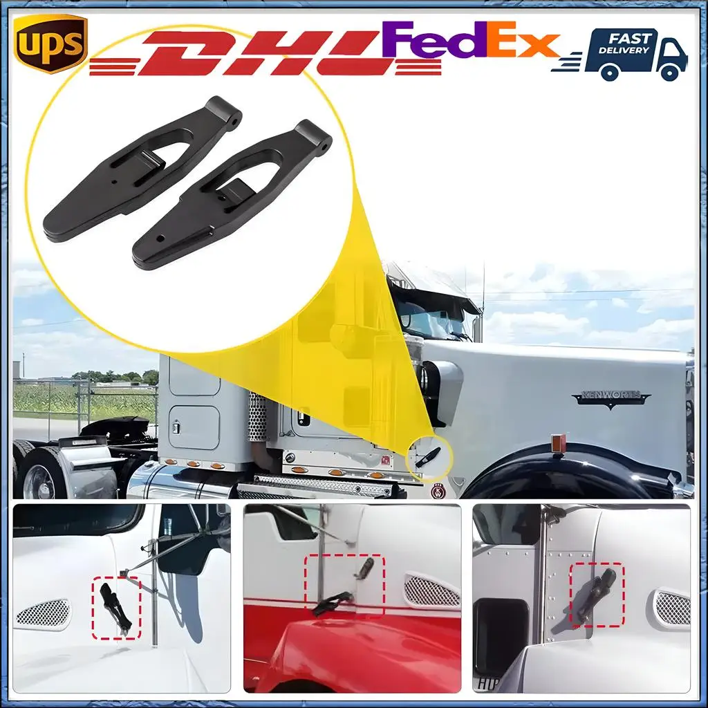 

Для Kenworth T300 T600 T800 W900 2 шт. сверхмощный замок капота грузовика, защелка капота, основание L56-0001 Peterbilt, замена, долговечность