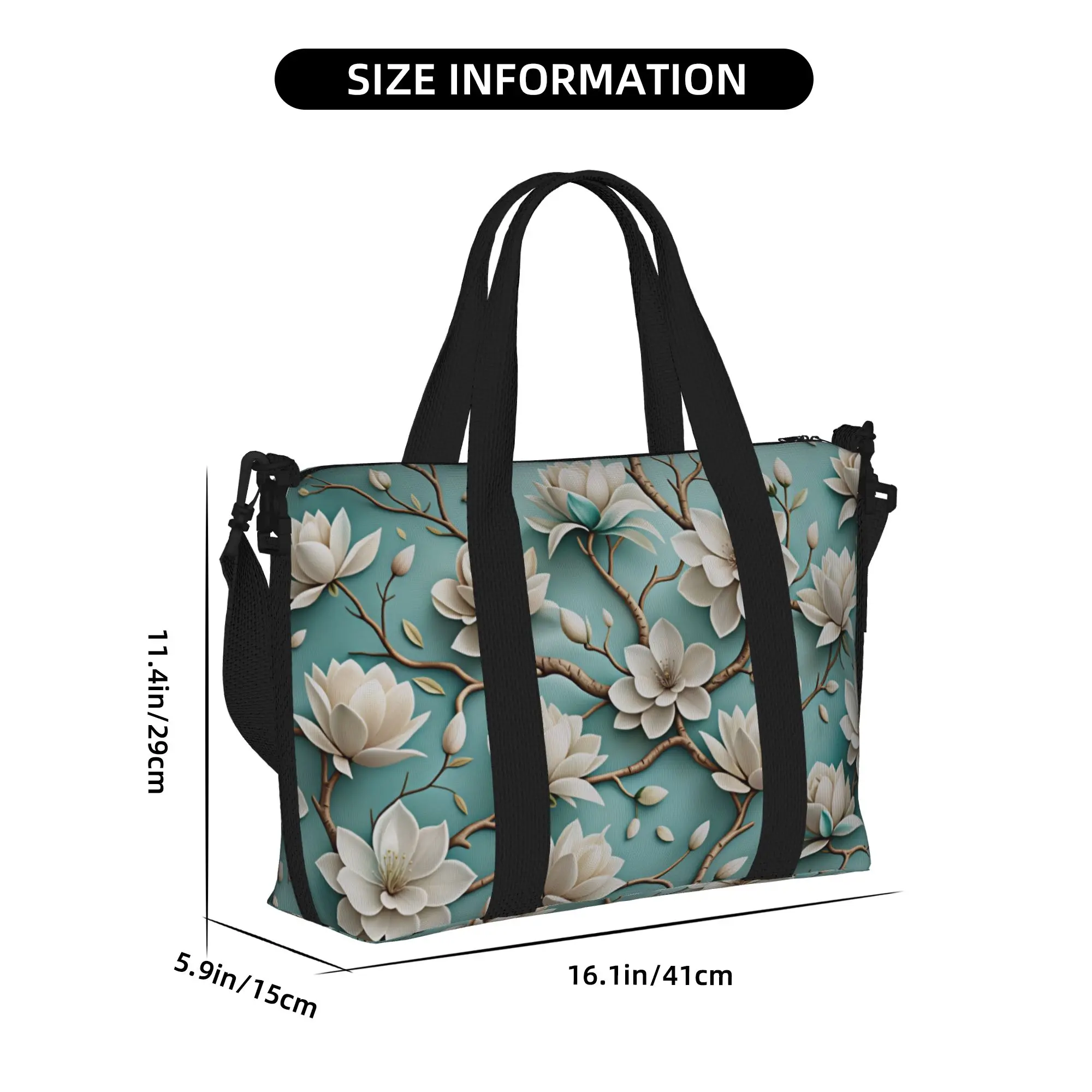 Custom Luxury High 3D Floral Groceries Shopping Tote Bag Women Large Capacity Fashion Trend 3D Flowers Gym Beach Travel Bags