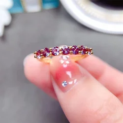 2022 Luxury Round Style Alexandrite Ring 3x3 Mm Gem Change Color Solid 925 Silver Jewelry Good Gift