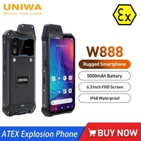 UNIWA W888 MT6765 Helio P35 Octa Core 4GB+64GB ATEX Explosion IP68 Smartphone Andriod11 6.3“ HD Screen  5000mAh NFC Mobile Phone