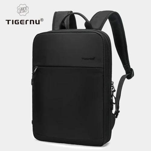 남성용 가죽 배낭, 14 인치 노트북 배낭, USB 포트가 있는 여행용 데이팩, 방수 가죽 비즈니스 데이팩