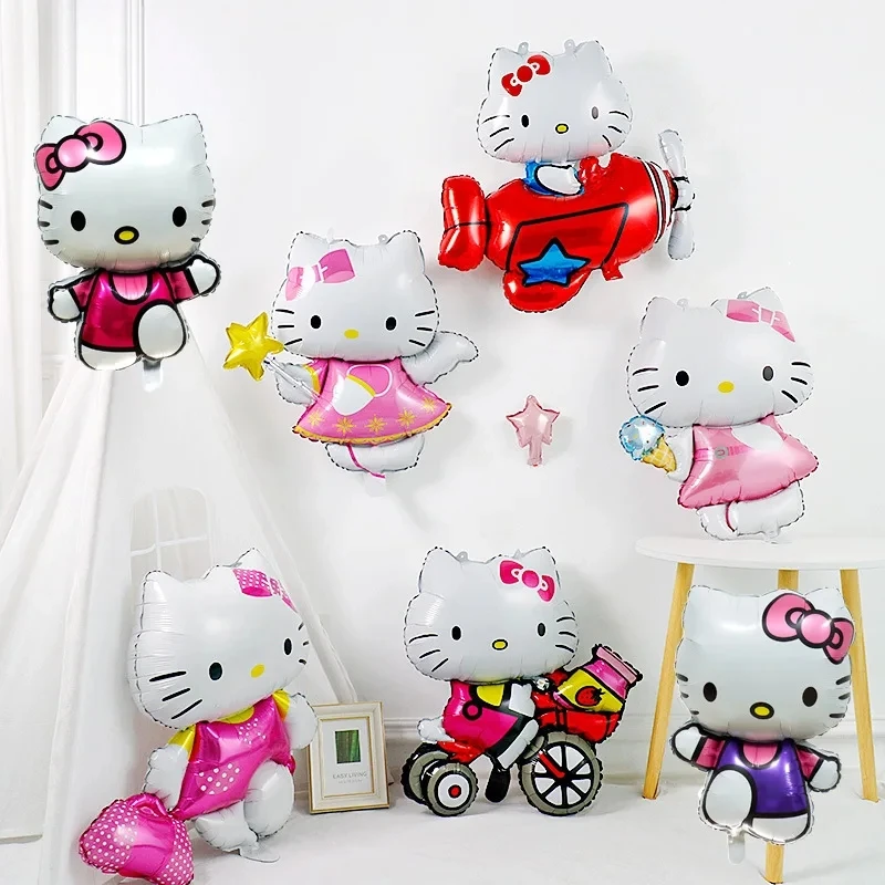 Hello Kitty Sanrio Balloons Set Cartoon Foil Kuromi Cinnamonroll Balloon Birthday Party Decoration Graduation Kids Toys Gift Diy