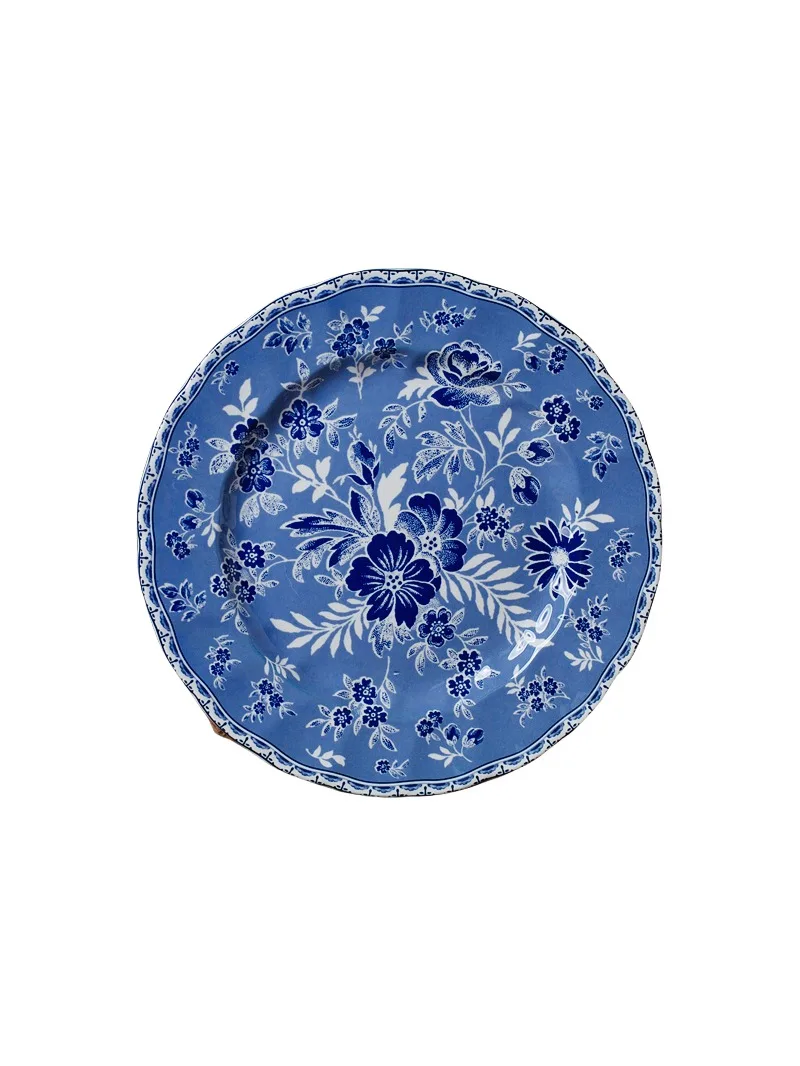 

Plate With Underglaze Color, High-End Ceramic, Particularly Beautiful Dessert Plate, Dim Sum Cake Plate