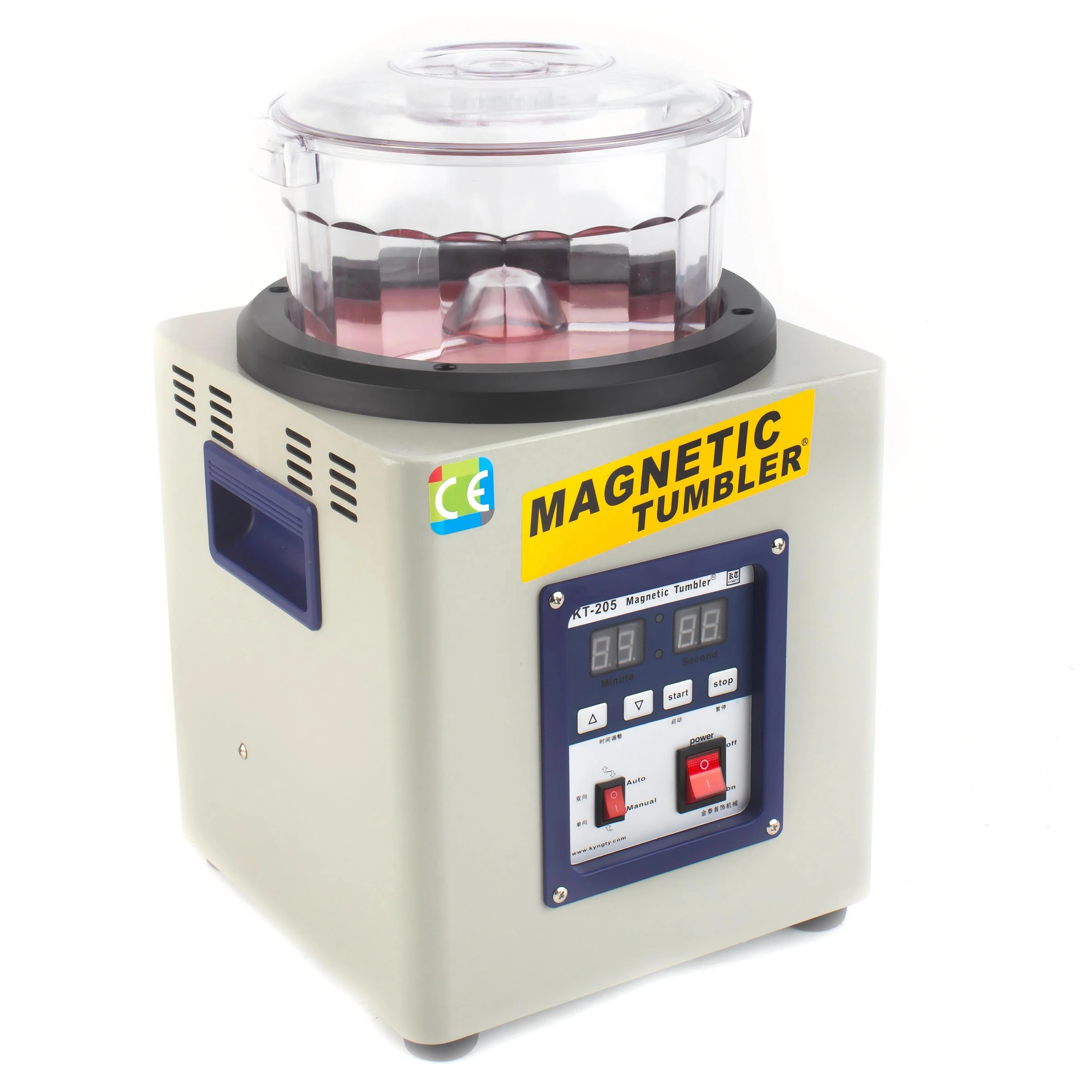 KT-205 Magnetic Polishing Machine 800g Capacity Jewelry Cleaning Tumbler 2800rpm Finishing DIY Making Equipment 110V 220V 0.37KW
