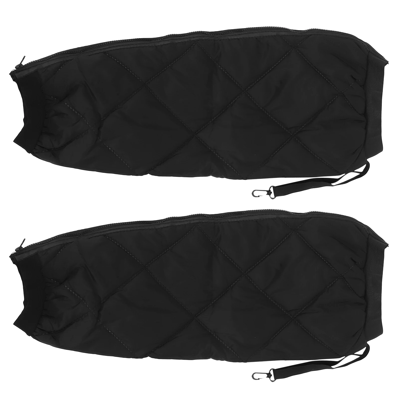 

Motorcycle Knee Warmers Thickened Fleece Lined Winter Windproof Adjustable Zipper Leg Warmers for Electric Bikes Scooter