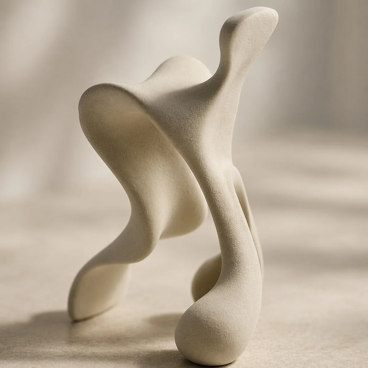 Abstract Flowing Form Resin Figurine Modern Minimalist Living Room Home Accent Decor