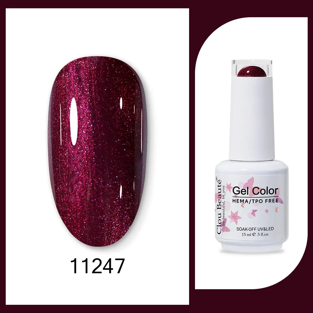 Clou Beaute 15 ml Rood Zwart Wit Groen Neon Gel Nagellak Base Top Coat Velvet Top 400 Kleuren Semi permanente Gel Nagellak