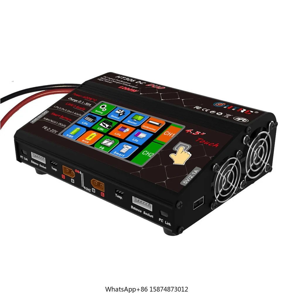 HTRC RC Balance Char ger HT306 DC DUO 600W*2 30A*2 Dual Port 4.3