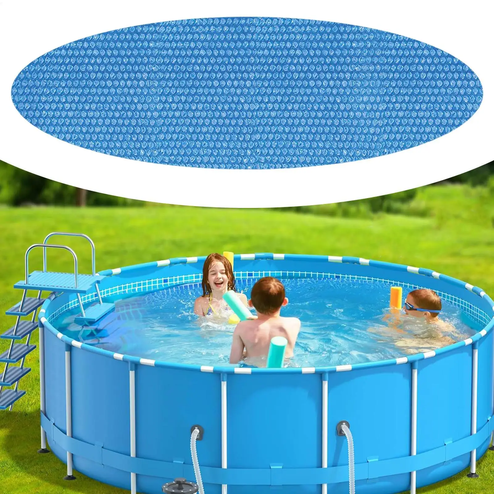 

260x170cm Pool Cover Tarpaulin Solar Swimming Pool Protection Cover Heat Insulation Film For Indoor Outdoor Pool Accessories