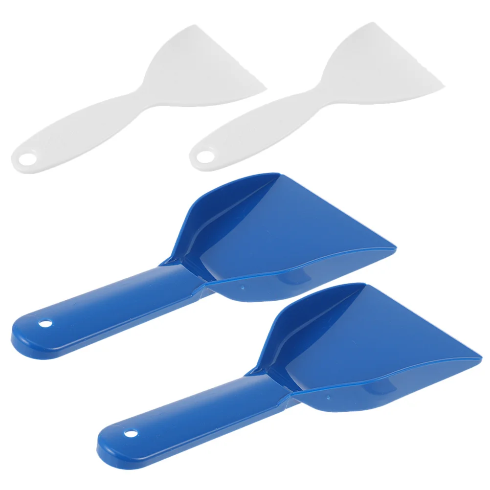 

4pcs Ice Removal Shovel Set Pp Durable Handheld Tool For Refrigerator Car Window Cleaning Multifunctional Kitchen Accessory