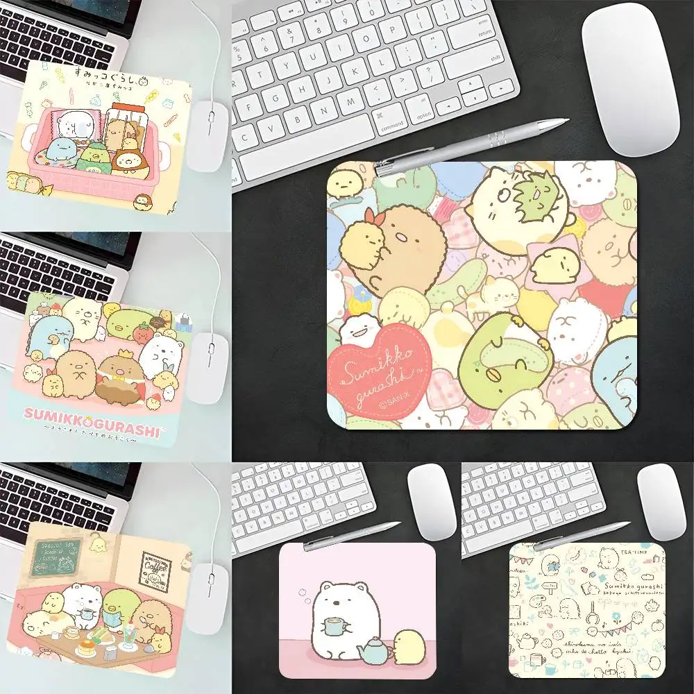 Cute Cartoon Sumikko Gurashi Mousepad Small LockEdge Mouse Pad For Gamers Computer Desk Pad Rectangular Anti-slip Rubber